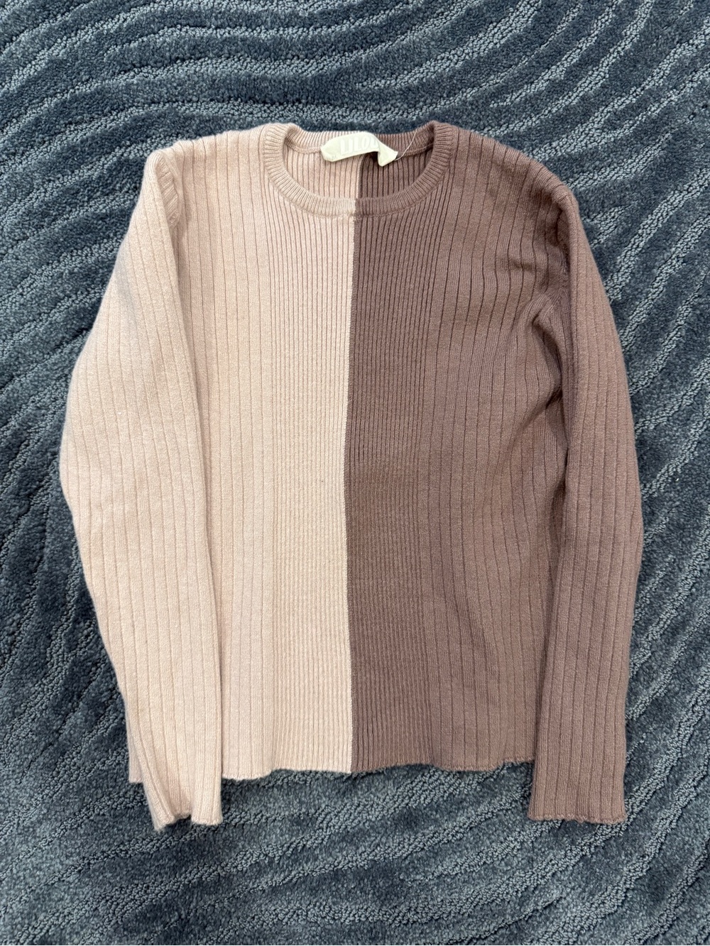 Girls color block knit sweater